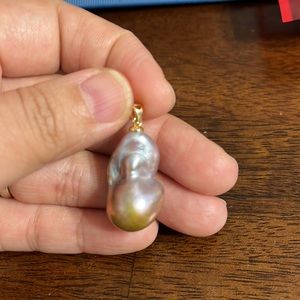 NWOT 14k gold kasumi pearls pendant